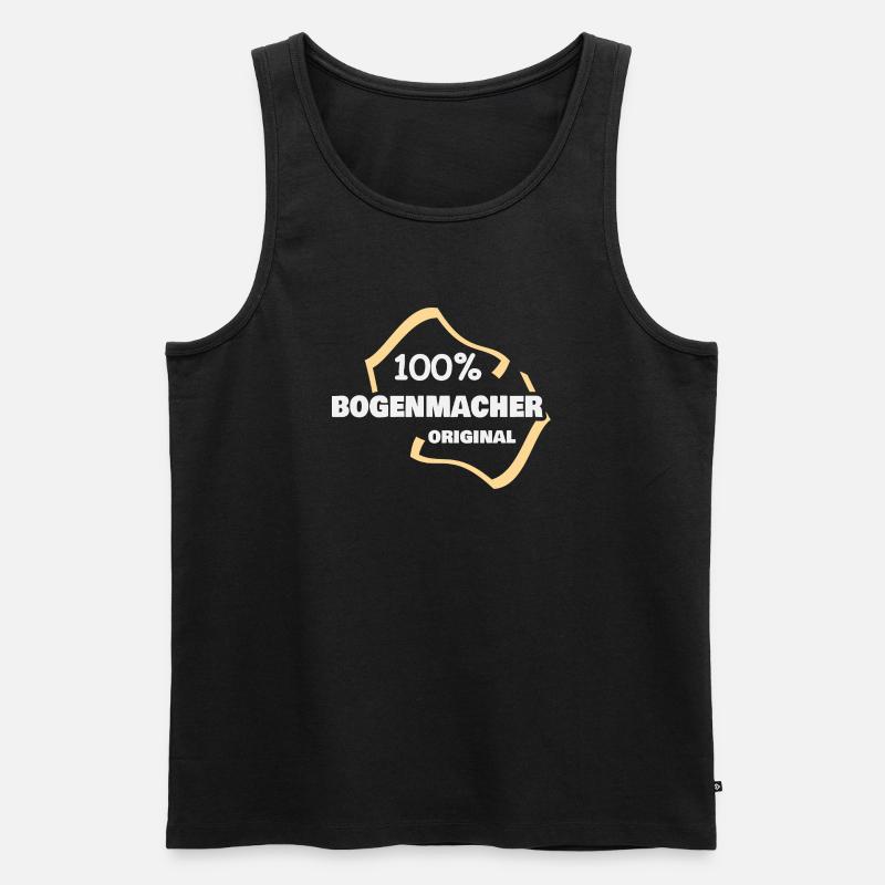 Bogenmacher als Arbeit - Männer Premium Bio Tank Top - Schwarz