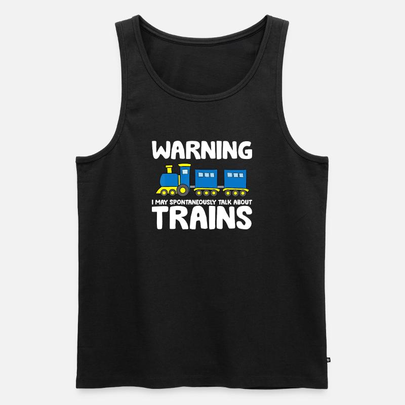 Spontaneous Train Talk Tee - Men's Premium Organic Tank Top - black