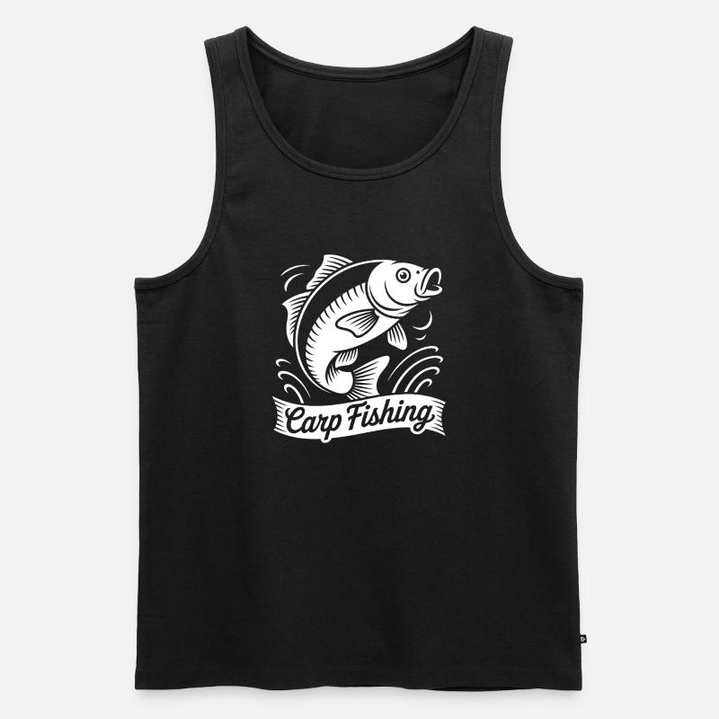 Karpfen Angeln - Männer Premium Bio Tank Top - Schwarz