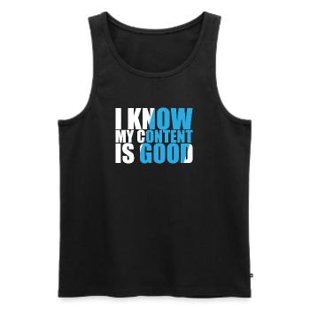 Content Creator Vlogger Online Streamer Influencer - Men's Premium Organic Tank Top - black - Front - AI Model Male 178 light (178cm)