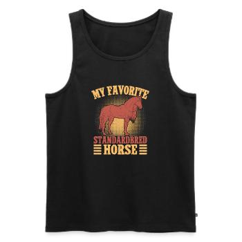 Hobby Horse Rider Favorite Standardbred Horse - Männer Premium Bio Tank Top - Schwarz - Vorne - AI Model Male 178 light (178cm)