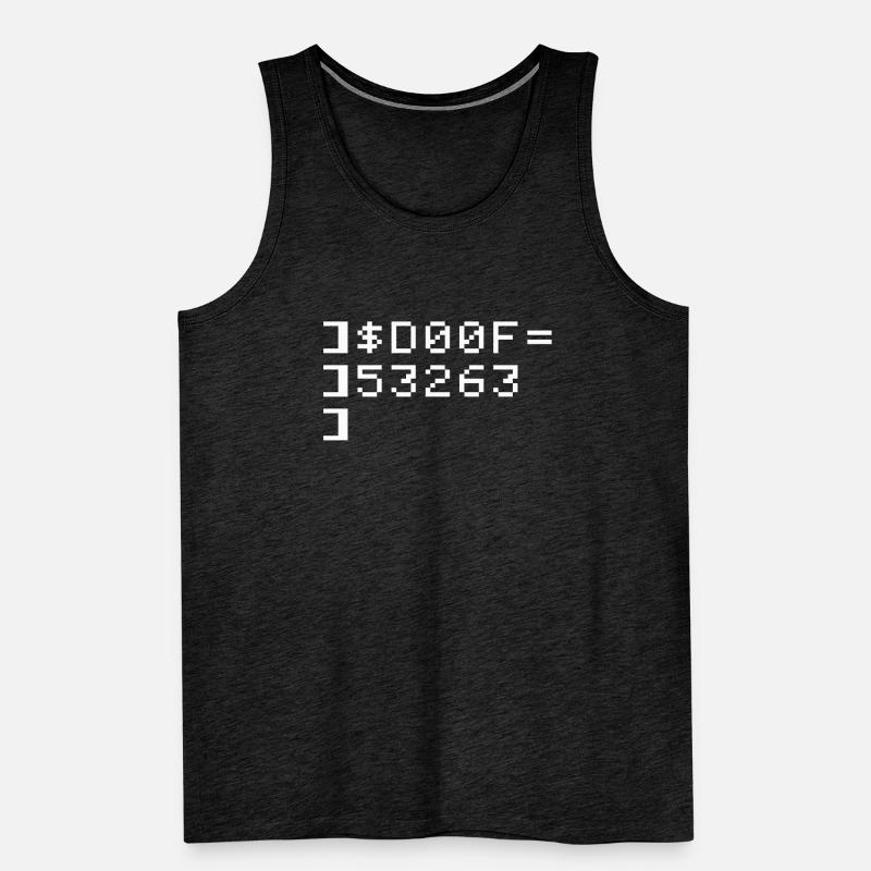 DOOF 8-Bit Code Nerd Pixel Terminal Retro Männer Premium Bio Tank Top