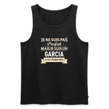 Je Ne Suis Pas Parfait Mais Je Suis Un Garcia E... - Débardeur bio Premium Homme - noir - Devant - Michal (187cm)