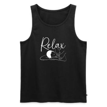 Naturopath Masseur Masseuse Massage - Men's Premium Organic Tank Top - black - Front - AI Model Male 178 light (178cm)