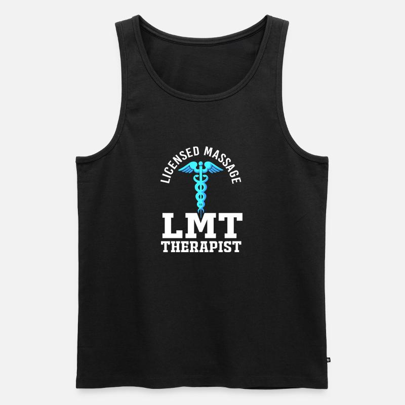Massage - Männer Premium Bio Tank Top - Schwarz
