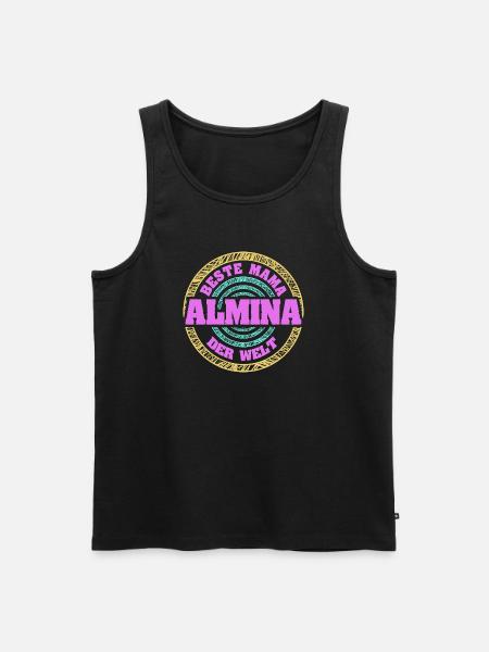 Beste Mama der Welt Allmina - Männer Premium Bio Tank Top - Schwarz