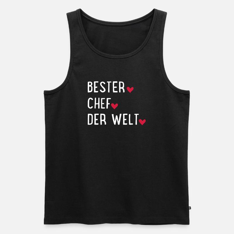 Bester Chef der Welt - Männer Premium Bio Tank Top - Schwarz