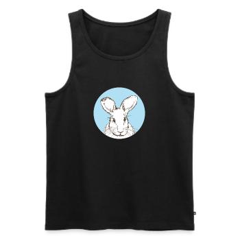 Lapin - Débardeur bio Premium Homme - noir - Devant - Michal (187cm)