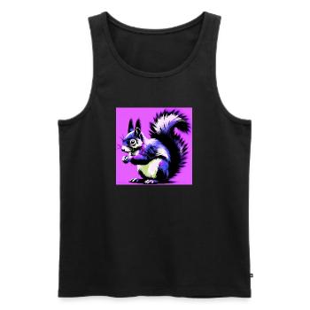squirrel - Men's Premium Organic Tank Top - black - Front - AI Model Male 178 light (178cm)