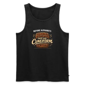 Ancient Mesopotamia, Sumerian - Men's Premium Organic Tank Top - black - Front - AI Model Male 178 light (178cm)