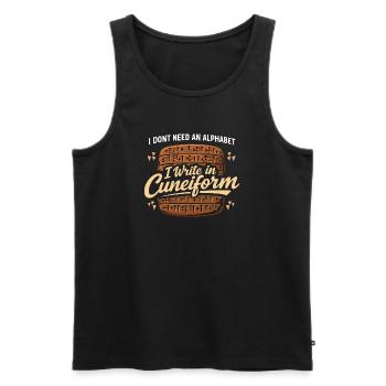 Ancient Mesopotamia, Sumerian - Men's Premium Organic Tank Top - black - Front - AI Model Male 178 light (178cm)