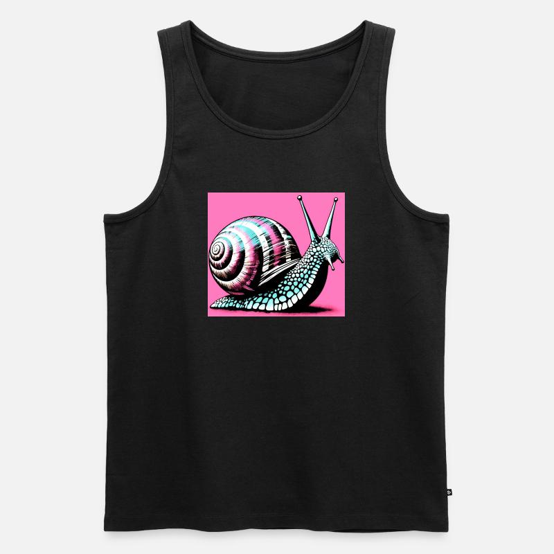 Schnecke - Männer Premium Bio Tank Top - Schwarz