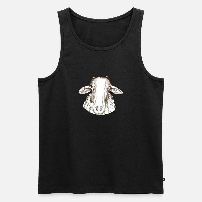 Schaf - Männer Premium Bio Tank Top - Schwarz