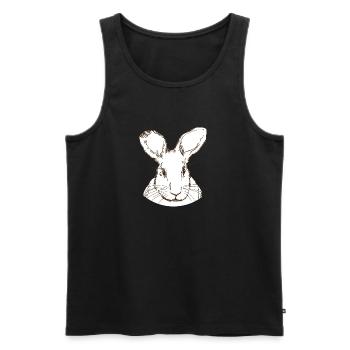 Kaninchen - Männer Premium Bio Tank Top - Schwarz - Vorne - AI Model Male 178 light (178cm)