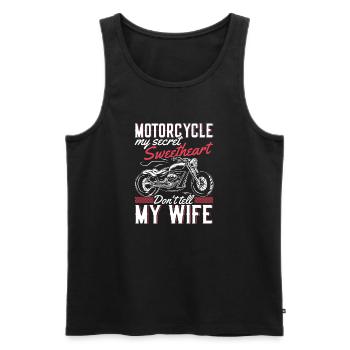 Motorrad Geheimes Herz Sweetheart Biker Freiheit - Männer Premium Bio Tank Top - Schwarz - Vorne - AI Model Male 178 light (178cm)