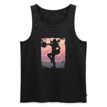 Cheerpom pom girls Mom Cheerleading - Débardeur bio Premium Homme - noir - Devant - Michal (187cm)