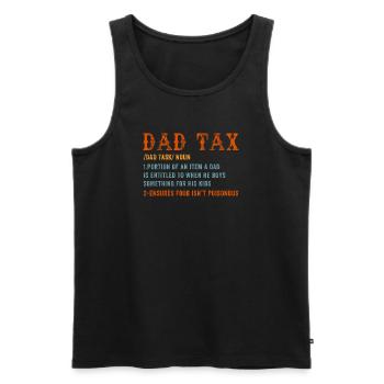 Dad Tax Definition Tee - Men's Premium Organic Tank Top - black - Front - AI Model Male 178 light (178cm)