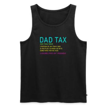 Dad Tax Neon Meme Tee - Men's Premium Organic Tank Top - black - Front - AI Model Male 178 light (178cm)