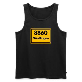 ALTE POSTLEITZAHL PLZ RETRO 8860 NÖRDLINGEN HEIMAT - Männer Premium Bio Tank Top - Schwarz - Vorne - Michal (187cm)