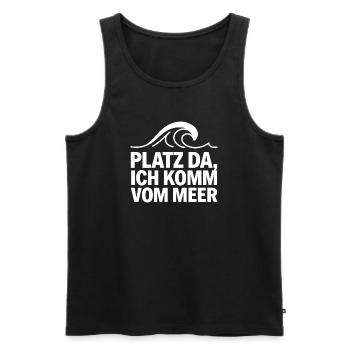  Platz Da Ich Komm Vom Meer Lustiger Spruch Für - Männer Premium Bio Tank Top - Schwarz - Vorne - AI Model Male 178 light (178cm)
