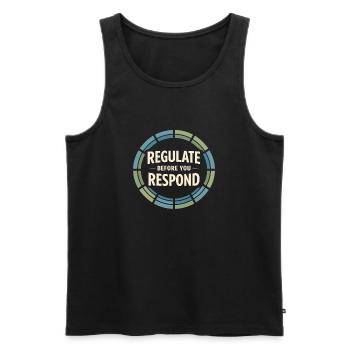 Somatic Healing Somatic Therapy - Men's Premium Organic Tank Top - black - Front - AI Model Male 178 light (178cm)