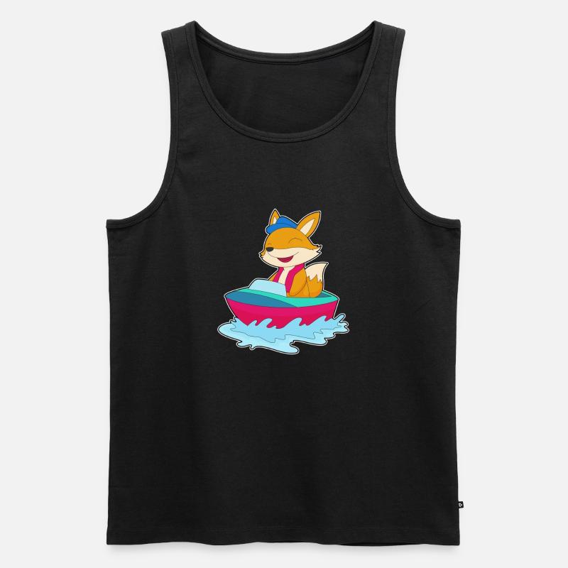 Fuchs kleines Boot - Männer Premium Bio Tank Top - Schwarz