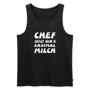 Chef - Männer Premium Bio Tank Top - Schwarz - Vorne - Michal (187cm)