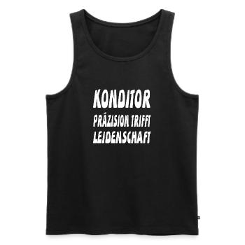 Konditor - Männer Premium Bio Tank Top - Schwarz - Vorne - Michal (187cm)