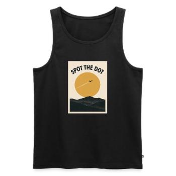 Den Punkt erwischt | Plane Spotter Humor - Männer Premium Bio Tank Top - Schwarz - Vorne - AI Model Male 178 light (178cm)