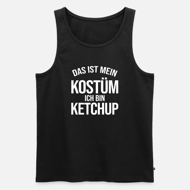 Kostüm: Ich bin Ketchup - Männer Premium Bio Tank Top - Schwarz