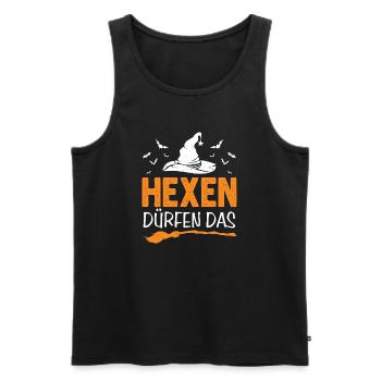 Hexen Dürfen Das Halloween  - Männer Premium Bio Tank Top - Schwarz - Vorne - Michal (187cm)