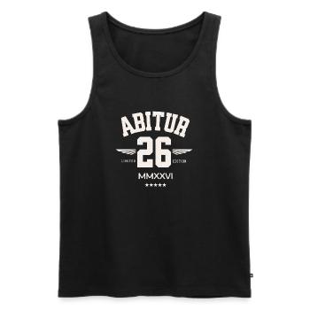 Abitur 26 Varsity Style - Débardeur bio Premium Homme - noir - Devant - Michal (187cm)
