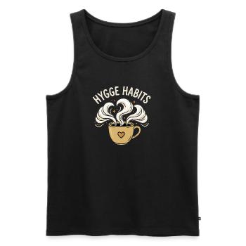 Gemütliche Gewohnheiten - Männer Premium Bio Tank Top - Schwarz - Vorne - AI Model Male 178 light (178cm)