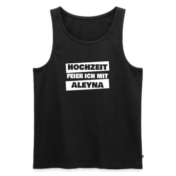 Heiraten Aleyna - Männer Premium Bio Tank Top - Schwarz - Vorne - AI Model Male 178 light (178cm)
