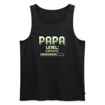 Papa Monte de niveau Expert Gaming - Débardeur bio Premium Homme - noir - Devant - Michal (187cm)