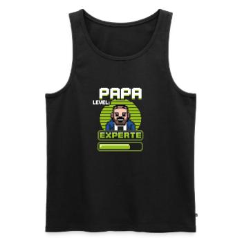 Design professionnel de niveau Papa Gamer - Débardeur bio Premium Homme - noir - Devant - Michal (187cm)
