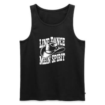 Line Dance Spirit - Men's Premium Organic Tank Top - black - Front - Michal (187cm)