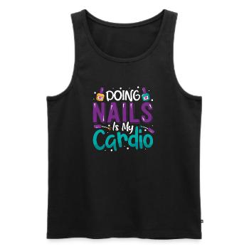 Nageldesigner Nageldesignerin Kosmetik Nagelstudio - Männer Premium Bio Tank Top - Schwarz - Vorne - Michal (187cm)