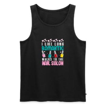 Nageldesigner Nageldesignerin Kosmetik Nagelstudio - Männer Premium Bio Tank Top - Schwarz - Vorne - Michal (187cm)