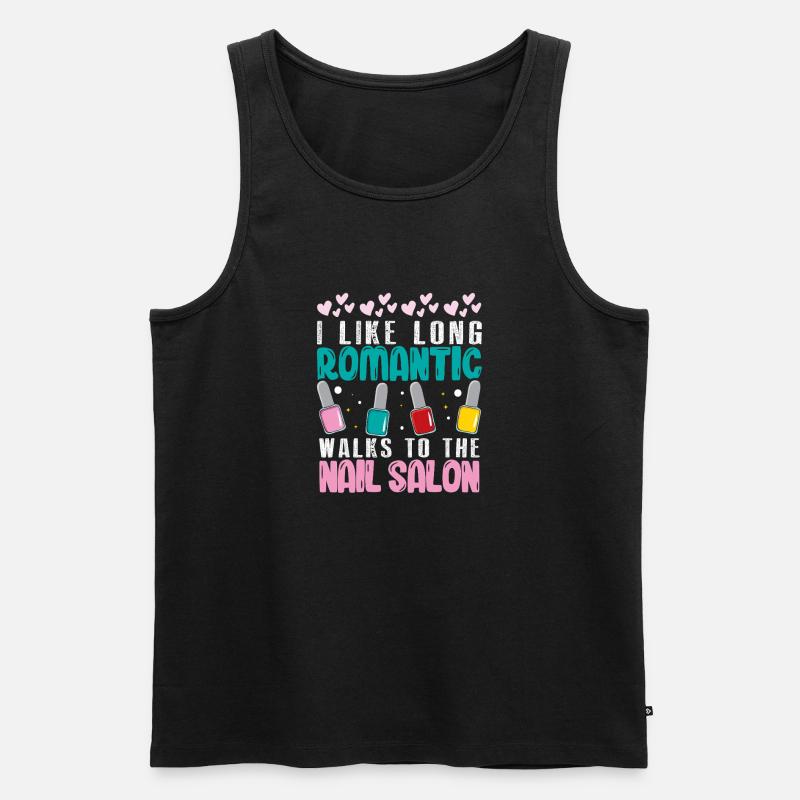 Nageldesigner Nageldesignerin Kosmetik Nagelstudio - Männer Premium Bio Tank Top - Schwarz