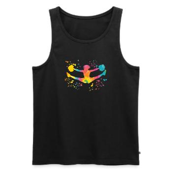 Cheerleader Cheer Mom Cheerleading - Männer Premium Bio Tank Top - Schwarz - Vorne - Michal (187cm)