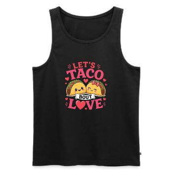 Parlons de la chemise taco d’amour drôle - Débardeur bio Premium Homme - noir - Devant - Michal (187cm)