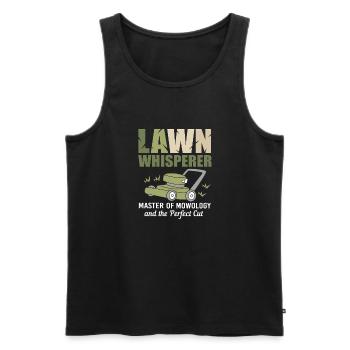 Lawn mower lawn (meadow) - Men's Premium Organic Tank Top - black - Front - AI Model Male 178 light (178cm)