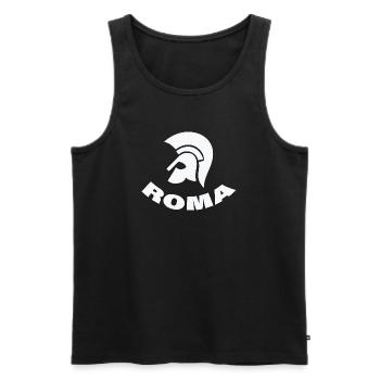 ROMA - Männer Premium Bio Tank Top - Schwarz - Vorne - AI Model Male 178 light (178cm)