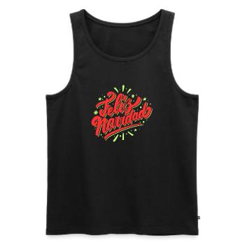 Merry Christmas - Men's Premium Organic Tank Top - black - Front - Michal (187cm)