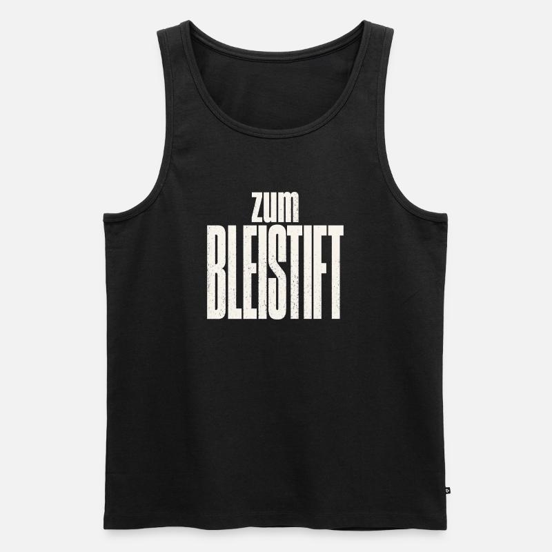 Zum Bleistift - Männer Premium Bio Tank Top - Schwarz