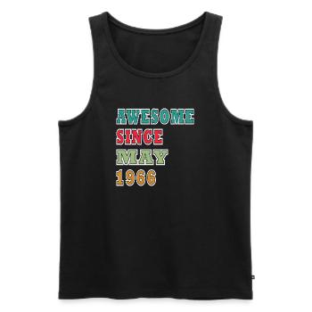Mai 1966 - Männer Premium Bio Tank Top - Schwarz - Vorne - Michal (187cm)