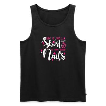 Nageldesigner Nageldesignerin Kosmetik Nagelstudio - Männer Premium Bio Tank Top - Schwarz - Vorne - Michal (187cm)