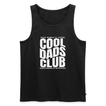 Fête des pères cadeau papa - Club des papas cool - Débardeur bio Premium Homme - noir - Devant - AI Model Male 178 light (178cm)