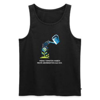 Urban Gardening, Technik, Hobby Design - Männer Premium Bio Tank Top - Schwarz - Vorne - Michal (187cm)
